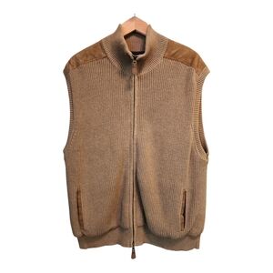 Orvis Tan Cotton Knit Vest